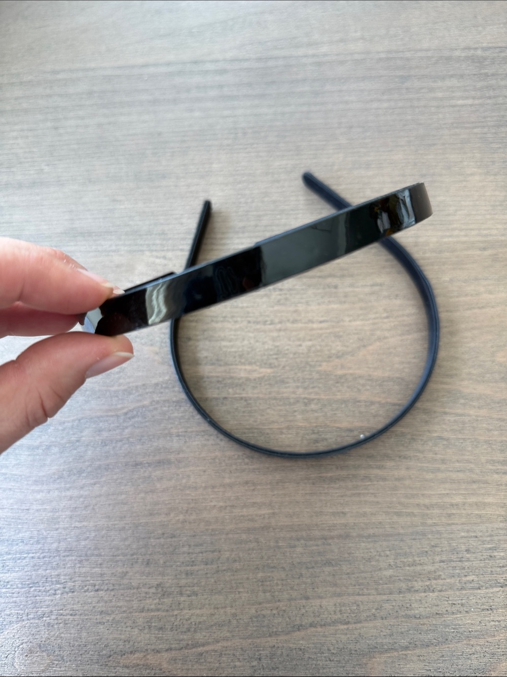 Sleek Black Patent Headband